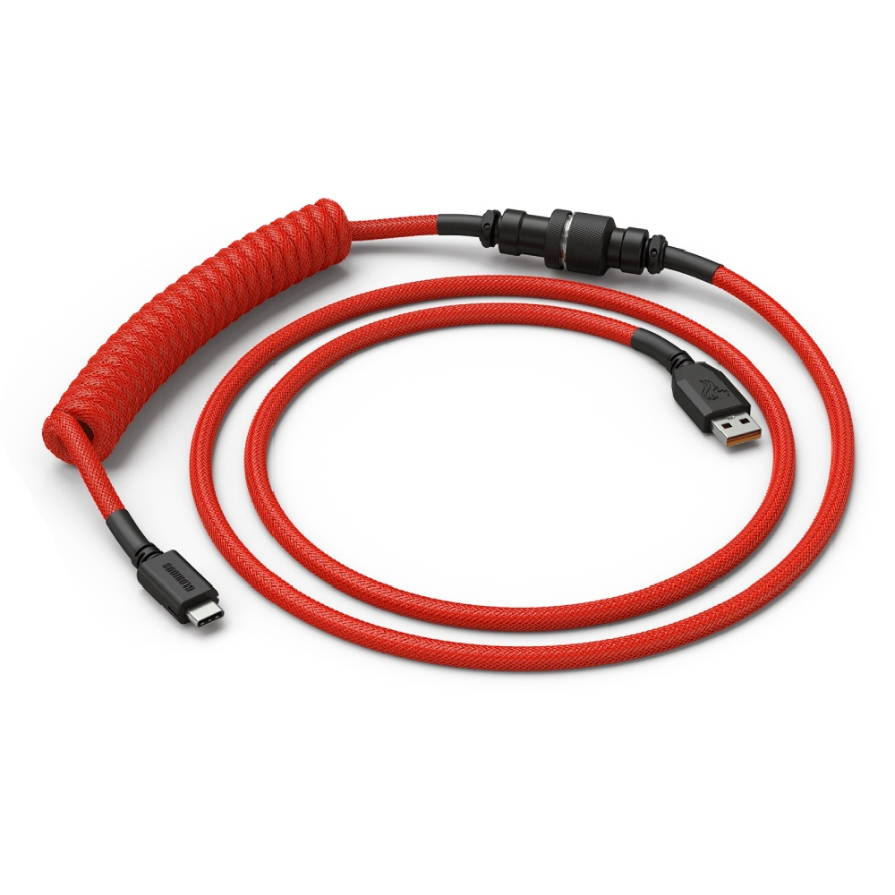

Glorious coiled 4. 5ft cable for keyboard - crimson red