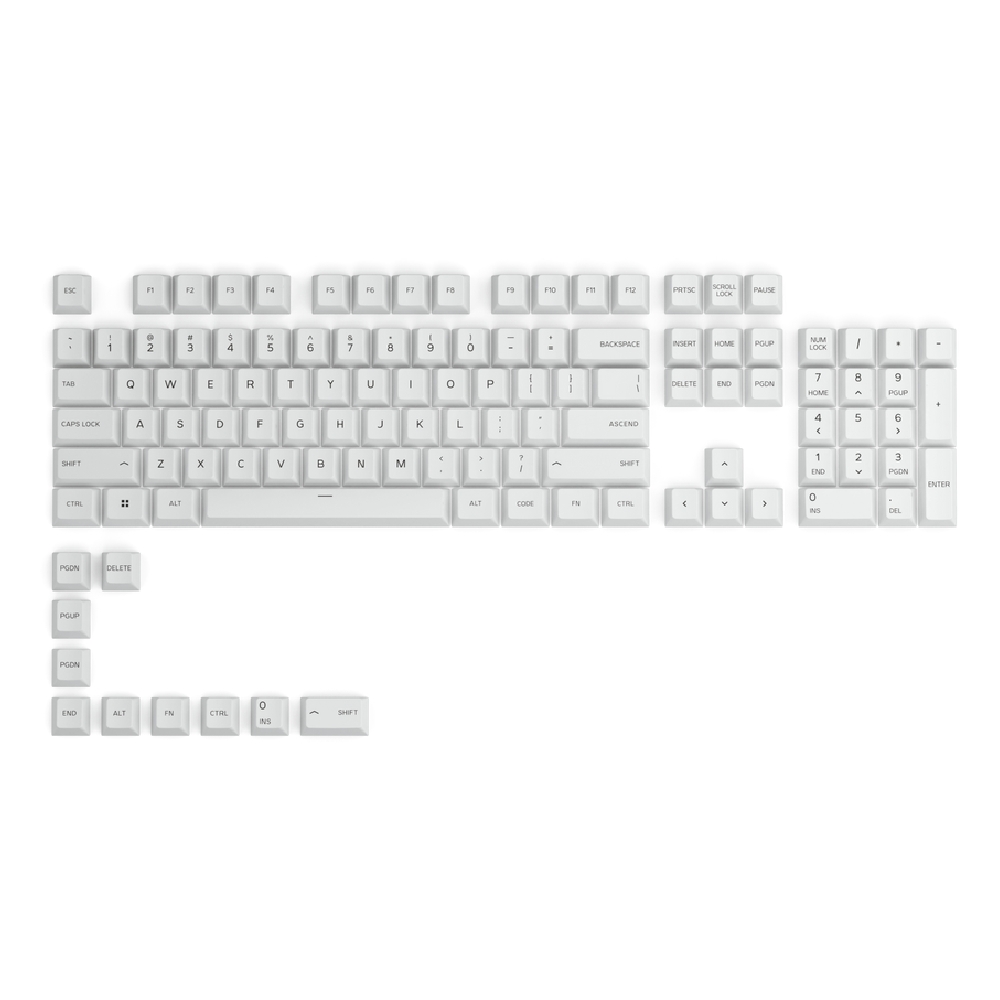 

Glorious pbt 114 keycaps - white