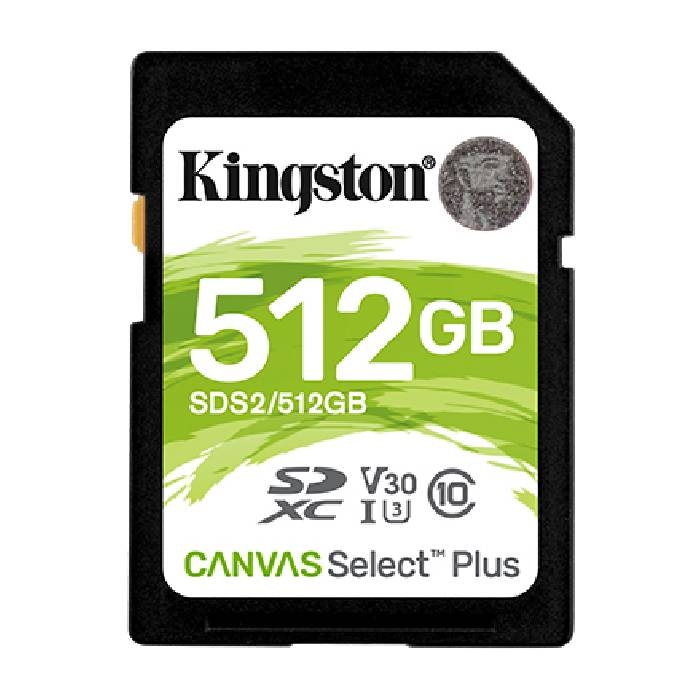 

Kingston canvas select memory card 512gb sdxc uhs-i plus sd card