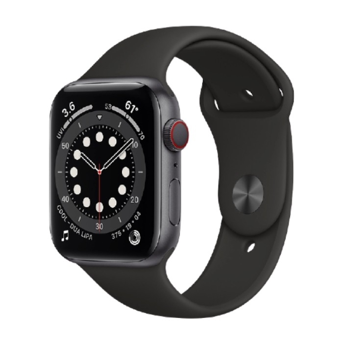 Buy Pre-order: apple watch series 6 cellular 44mm aluminum case with sports band - space gr... in Saudi Arabia