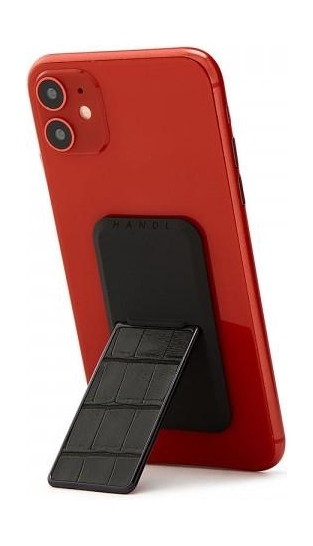 

Handlstick smartphone holder animal skin - black croc