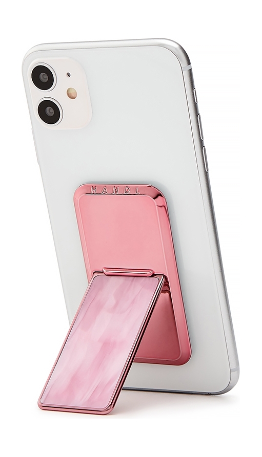 

Handlstick marble smartphone holder - pink