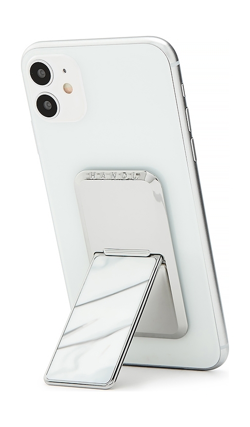 

Handlstick marble smartphone holder - silver/marble
