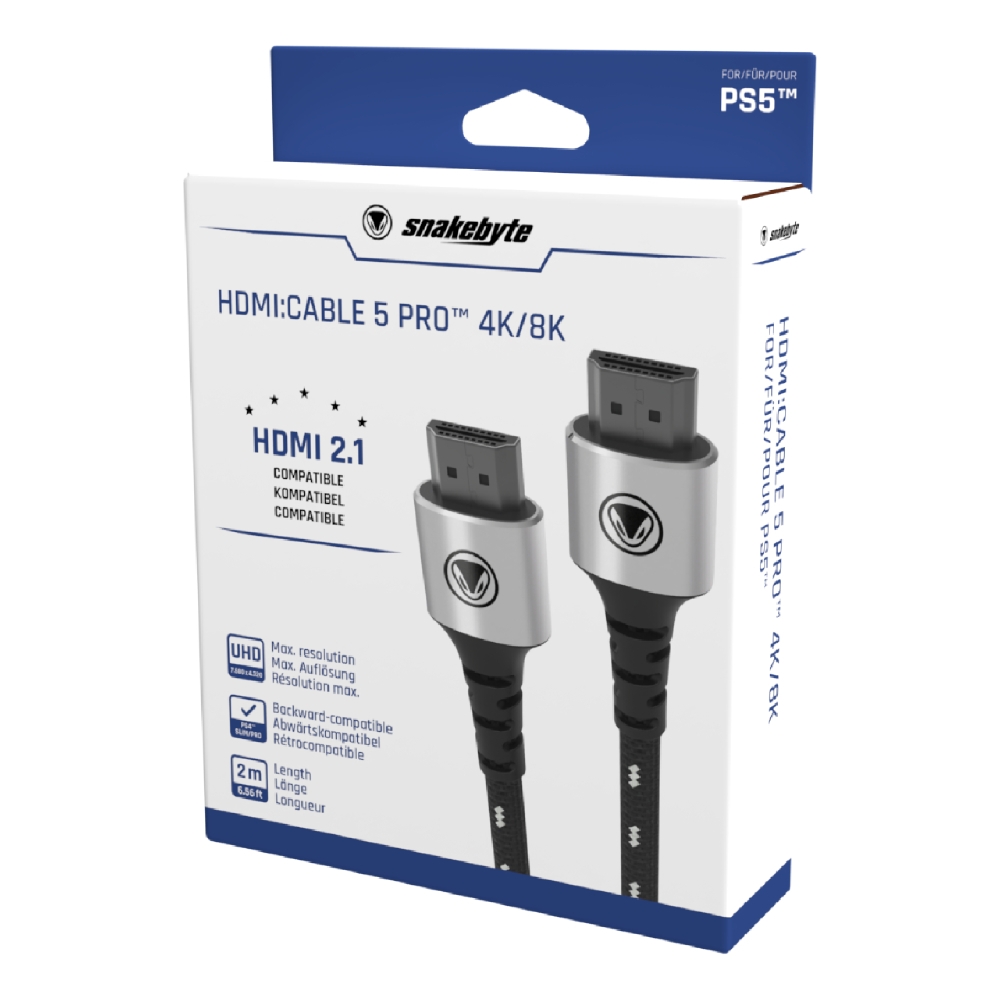 Buy Snakebyte hdmi cable 5 pro 4k/8k for ps5 - 2m in Saudi Arabia