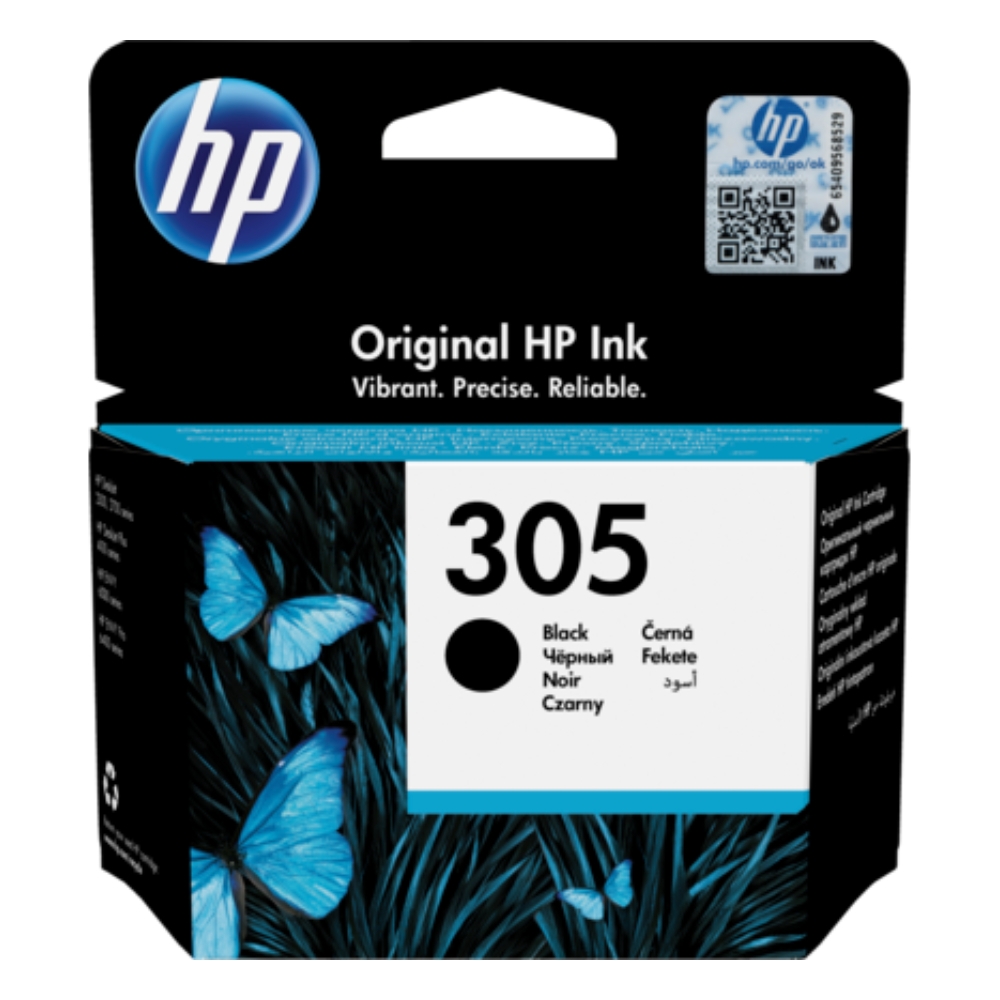 Hp 305 original black ink cartridge, 3ym61ae