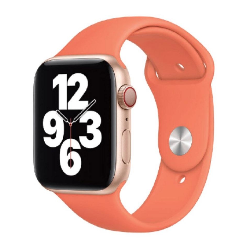Hyphen apple watch 44mm silicone strap - orange