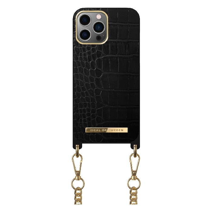 

Ideal of sweden iphone 13 pro case - jet black croco