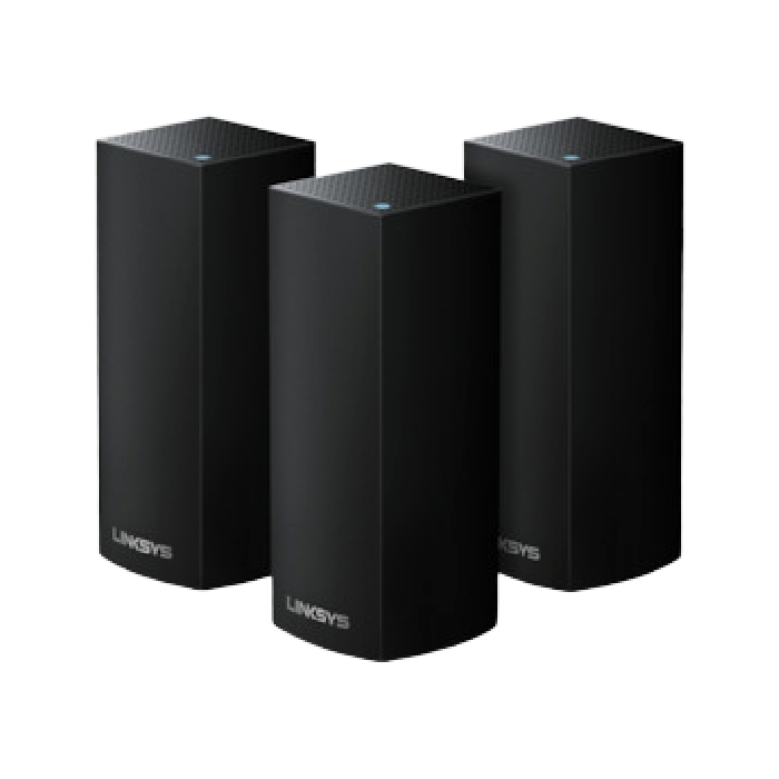 

Linksys velop intelligent mesh wifi system, tri-band, 3-pack ( whw0303b-ac6600) - black