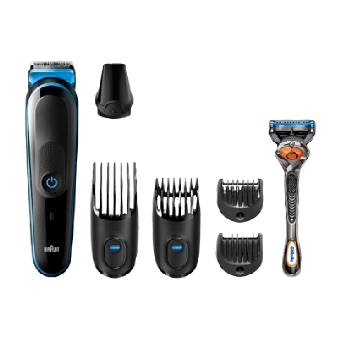 

Braun male grooming kit + razor (mgk5045) - black \ blue