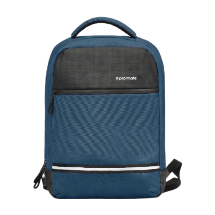 

Promate anti-theft laptop backpack with usb port - blue