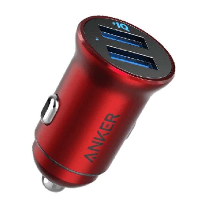 

Anker powerdrive 2 ports mini car charger - red