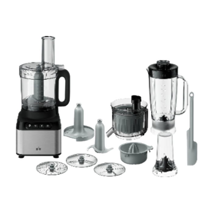 

Braun multi 800w food processor, fp3235si - black/clear