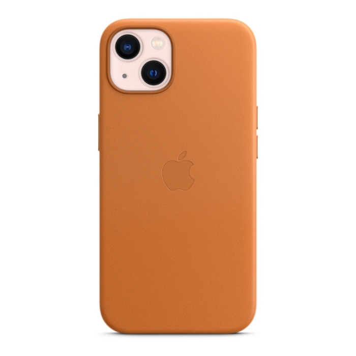 

Apple iphone 13 magsafe leather case - golden brown