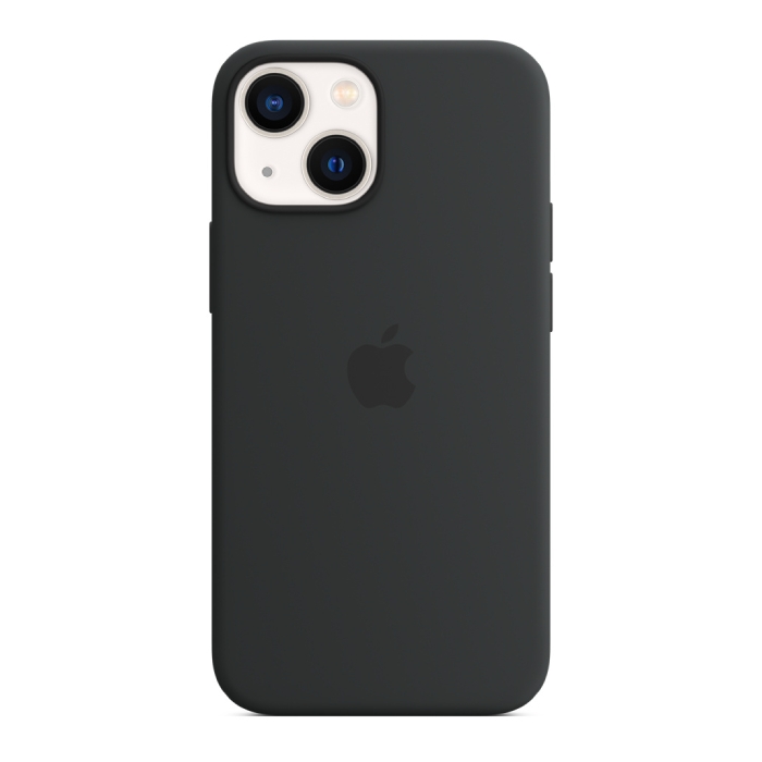 Buy Apple iphone 13 mini  silicone case with magsafe - midnight in Saudi Arabia