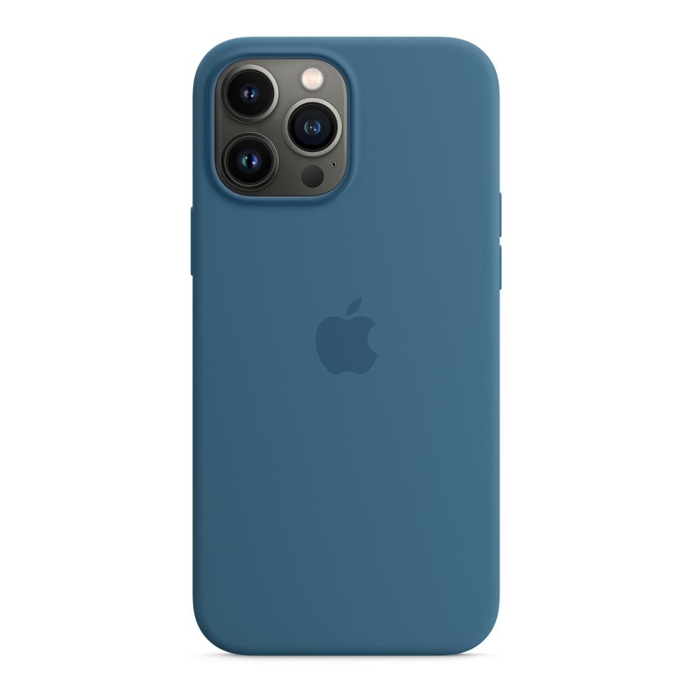 Buy Apple iphone 13 pro max silicone case with magsafe - blue jay in Saudi Arabia