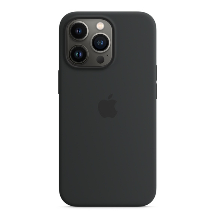 Buy Apple iphone 13 pro silicone case with magsafe - midnight in Saudi Arabia