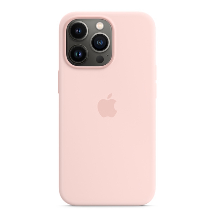 Buy Apple iphone 13 pro silicone case with magsafe - chalk pink in Saudi Arabia
