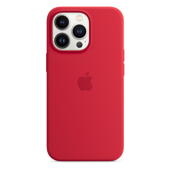 Buy Apple iphone 13 pro silicone case with magsafe - red in Saudi Arabia