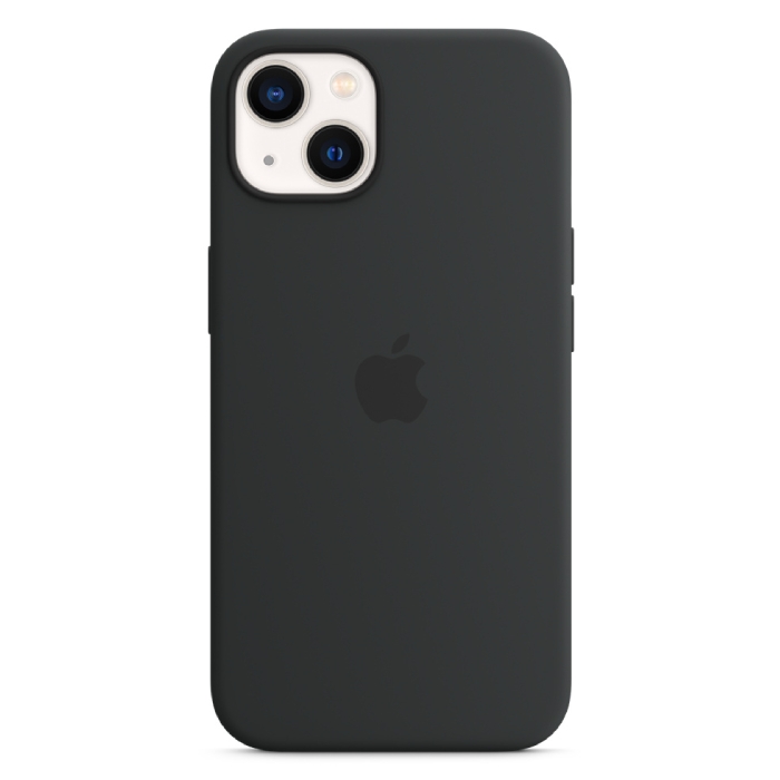 Buy Apple iphone 13 silicone case with magsafe - midnight in Saudi Arabia