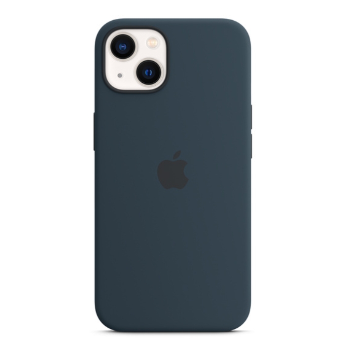 Buy Apple iphone 13 silicone case with magsafe - abyss blue in Saudi Arabia