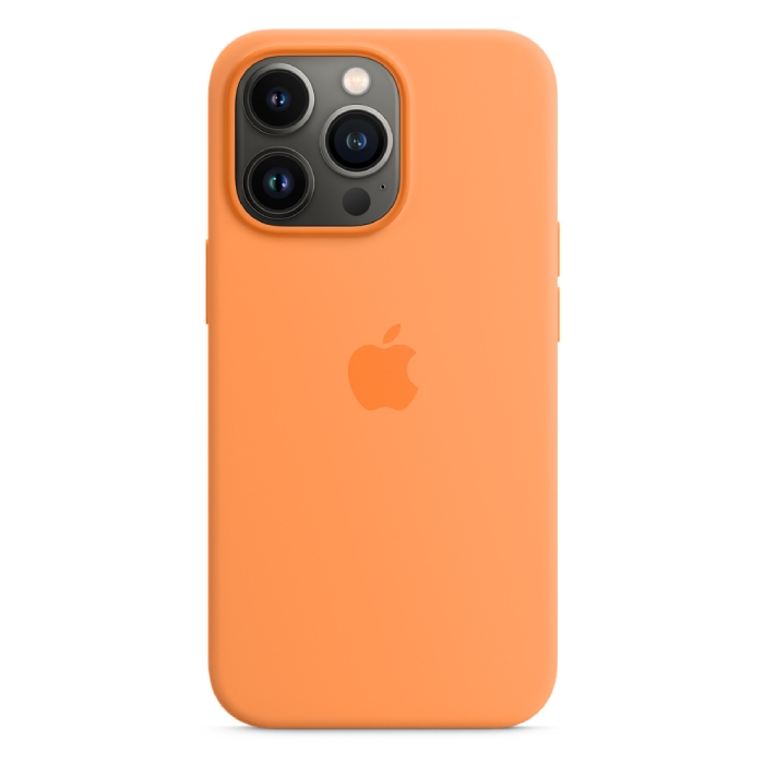 Buy Apple iphone 13 pro silicone case with magsafe - marigold in Saudi Arabia