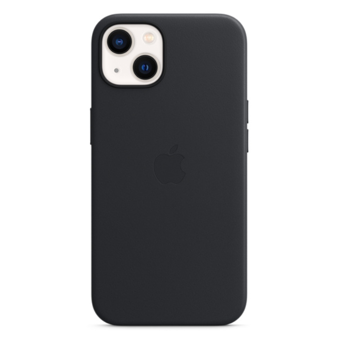 Buy Apple iphone 13 leather case with magsafe - midnight in Saudi Arabia