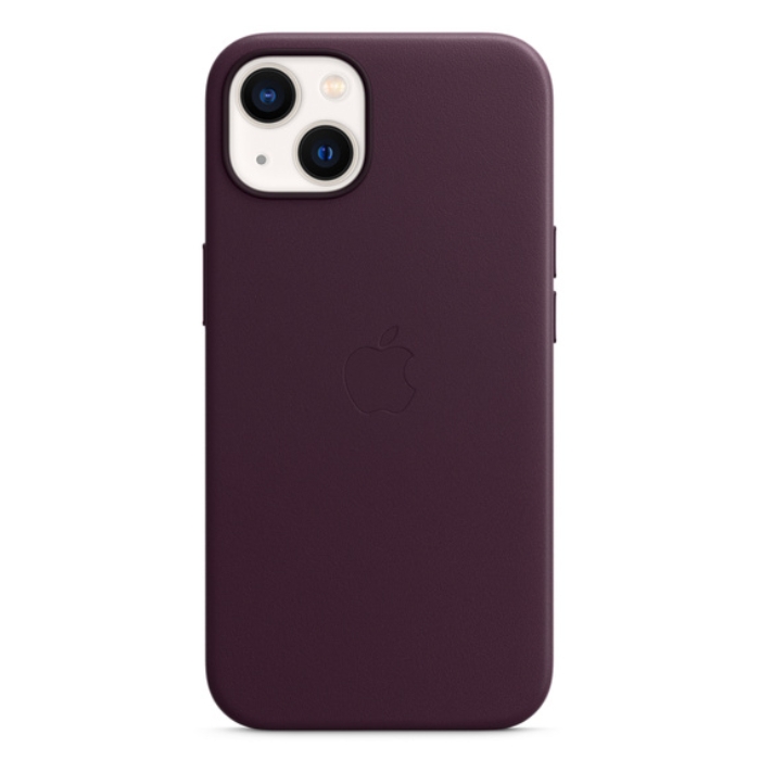 Buy Apple iphone 13 leather case with magsafe - dark cherry in Saudi Arabia