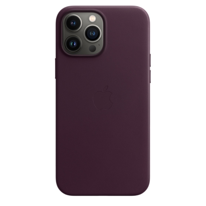 Buy Apple iphone 13 pro leather case with magsafe - dark cherry in Saudi Arabia
