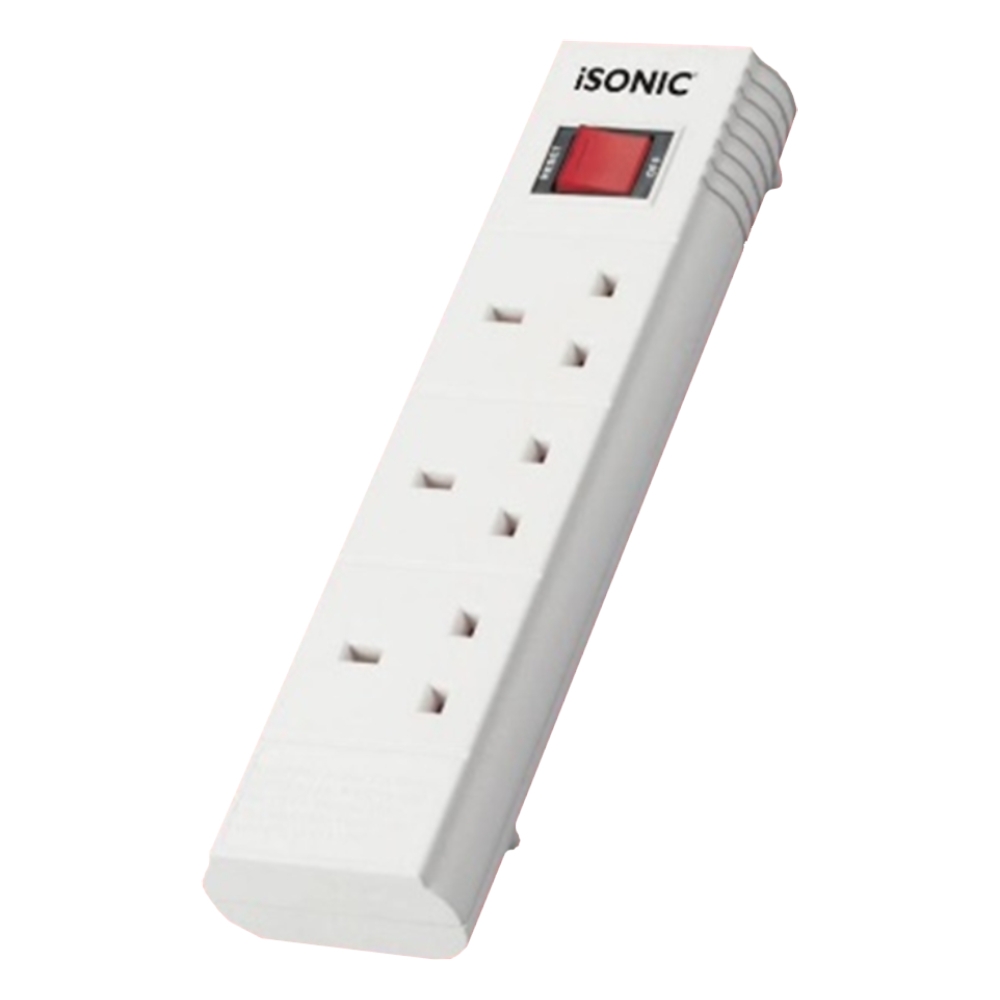 Isonic 3 way extension socket cord 3 meter (su263)