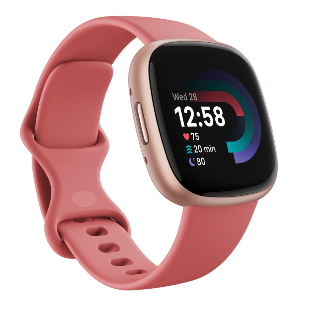 

Fitbit versa 4 smart watch - pink sand /copper rose