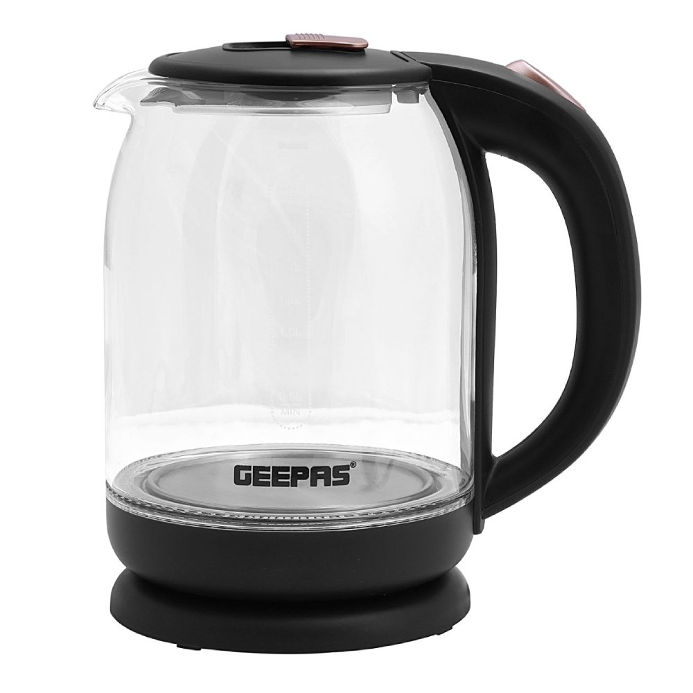 Buy Geepas 1500w, 1. 8l glass kettle - gk9901 in Saudi Arabia