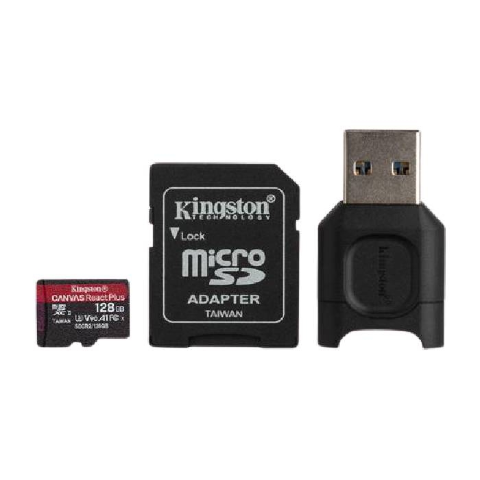 

Kingston canvas select plus 128gb msdxc+sdcr2 uhs-ii memory card + adapter+ reader