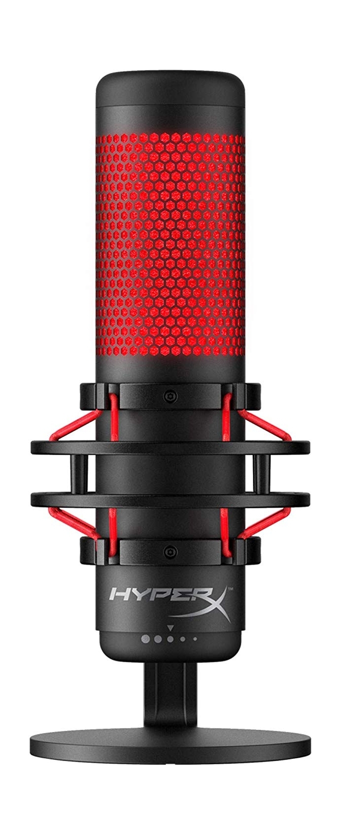 Buy Hyperx quadcast usb condenser gaming microphone - black/red in Saudi Arabia