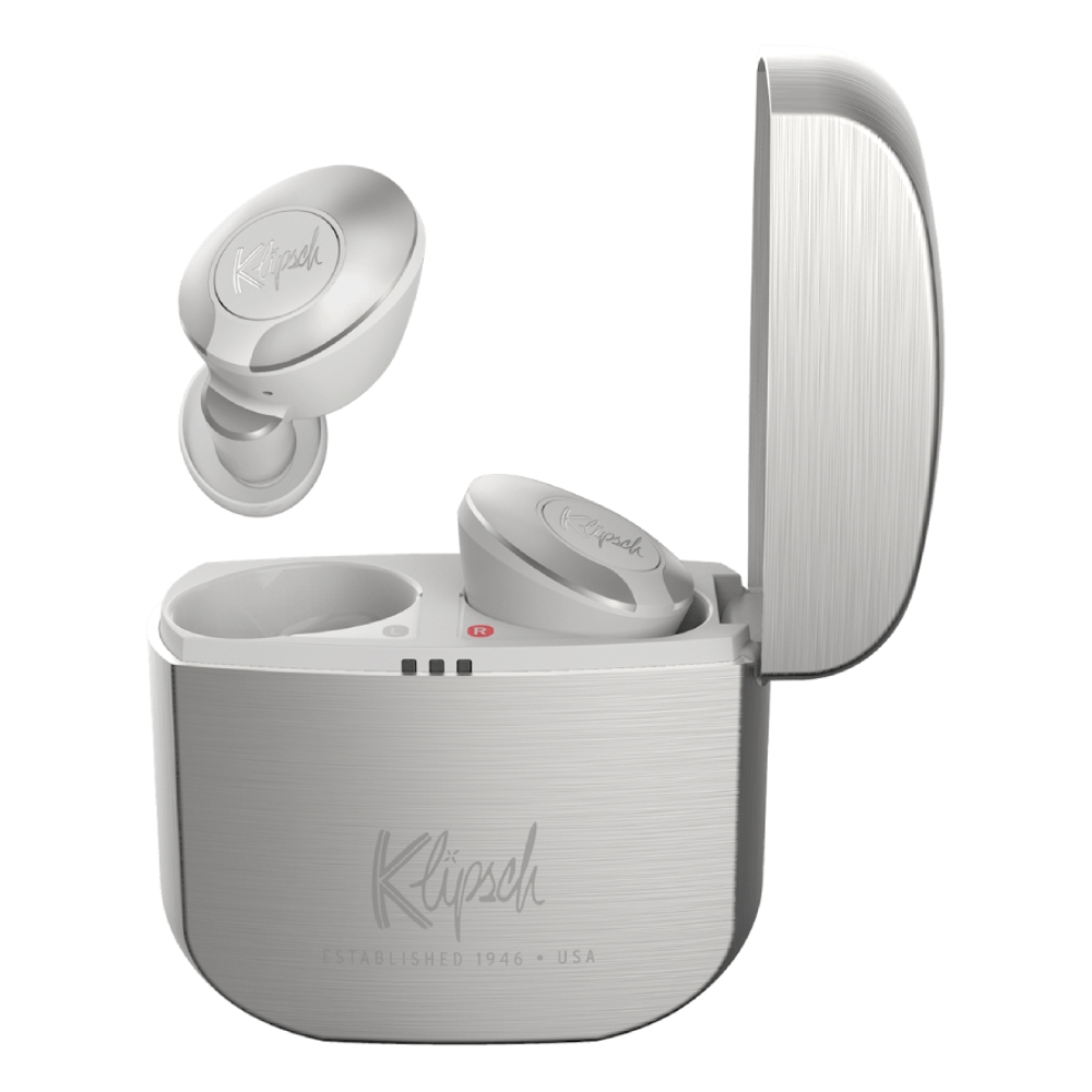 Klipsch t5 ii active noise cancelling true wireless earphones - silver