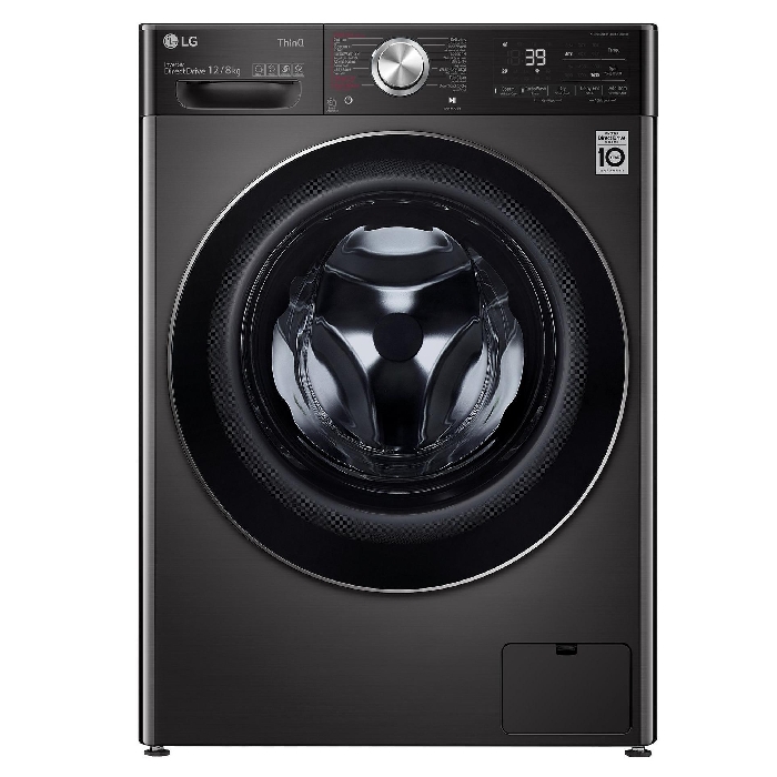 Buy Lg 12/8 kg front load washer dryer (wsv1208bst) - black steel in Saudi Arabia