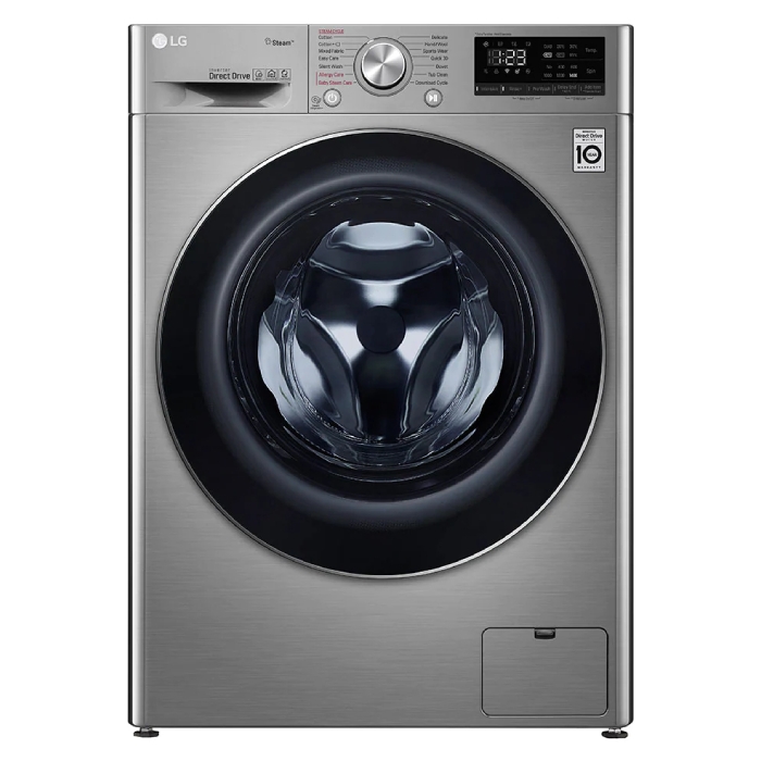 Buy Lg washer front load 8 kg (wfv0812xm) silver in Saudi Arabia