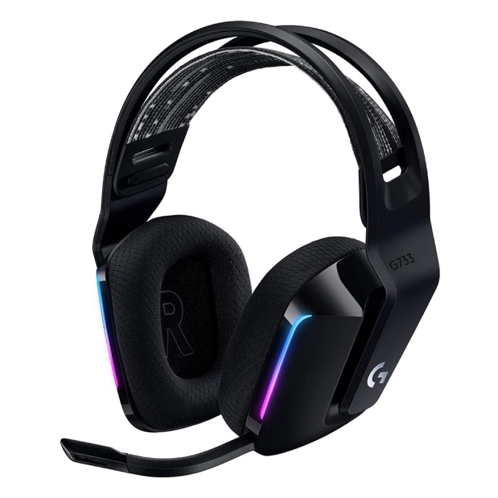 

Logitech g733 lightspeed wireless rgb gaming headset - black