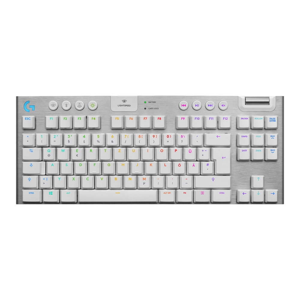 Buy Logitech g915 tkl tenkeyless lightspeed wireless mechanical gaming keyboard - white in Saudi Arabia