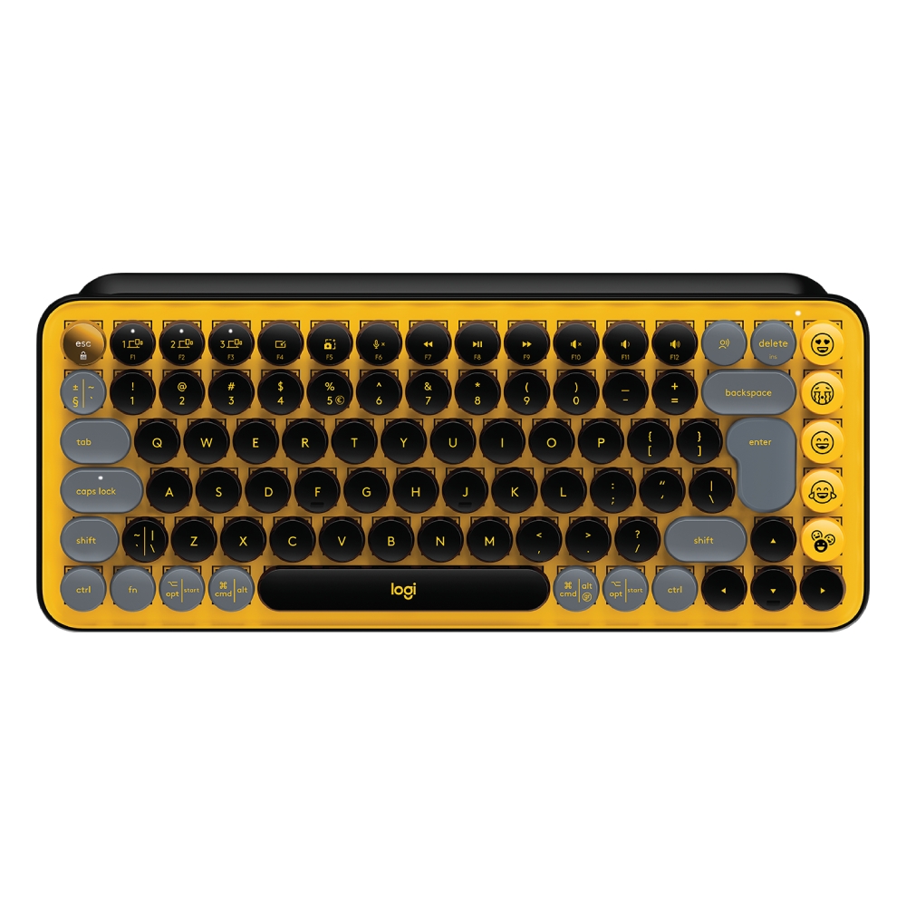 Logitech pop keys wireless arabic keyboard with emoji - yellow price in Kuwait | Kuwait kanbkam