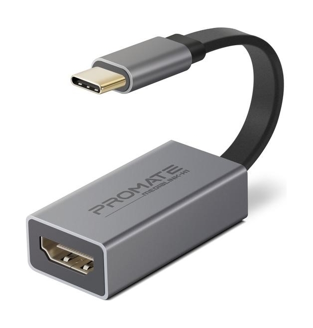 

Promate medialink-h1 high definition usb-c to hdmi adapter - grey