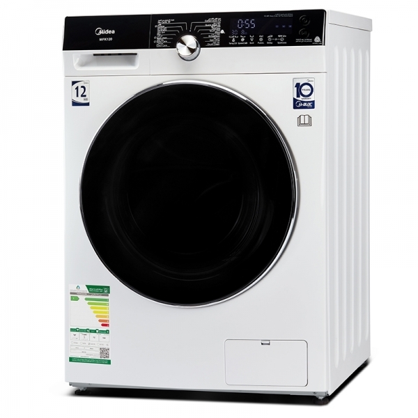 

Midea front load washing machine 12kg (mfk120) - white