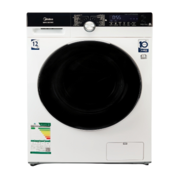 

Midea 12/8kg 1,400 rpm front load washer dryer - white (mfk1280wd)