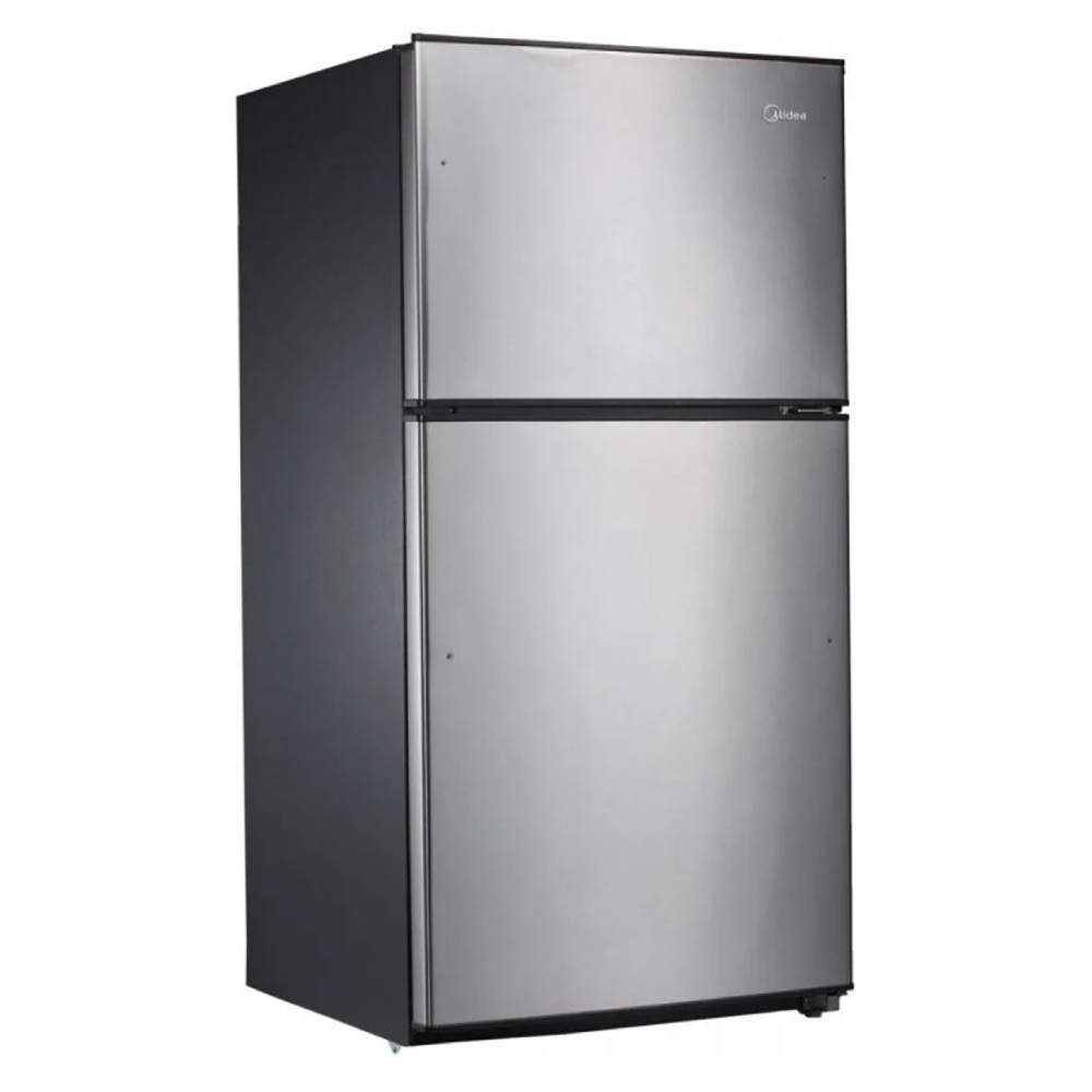Buy Midea 23 cft refrigerator top freezer (hd848fs1) stainless steel in Saudi Arabia