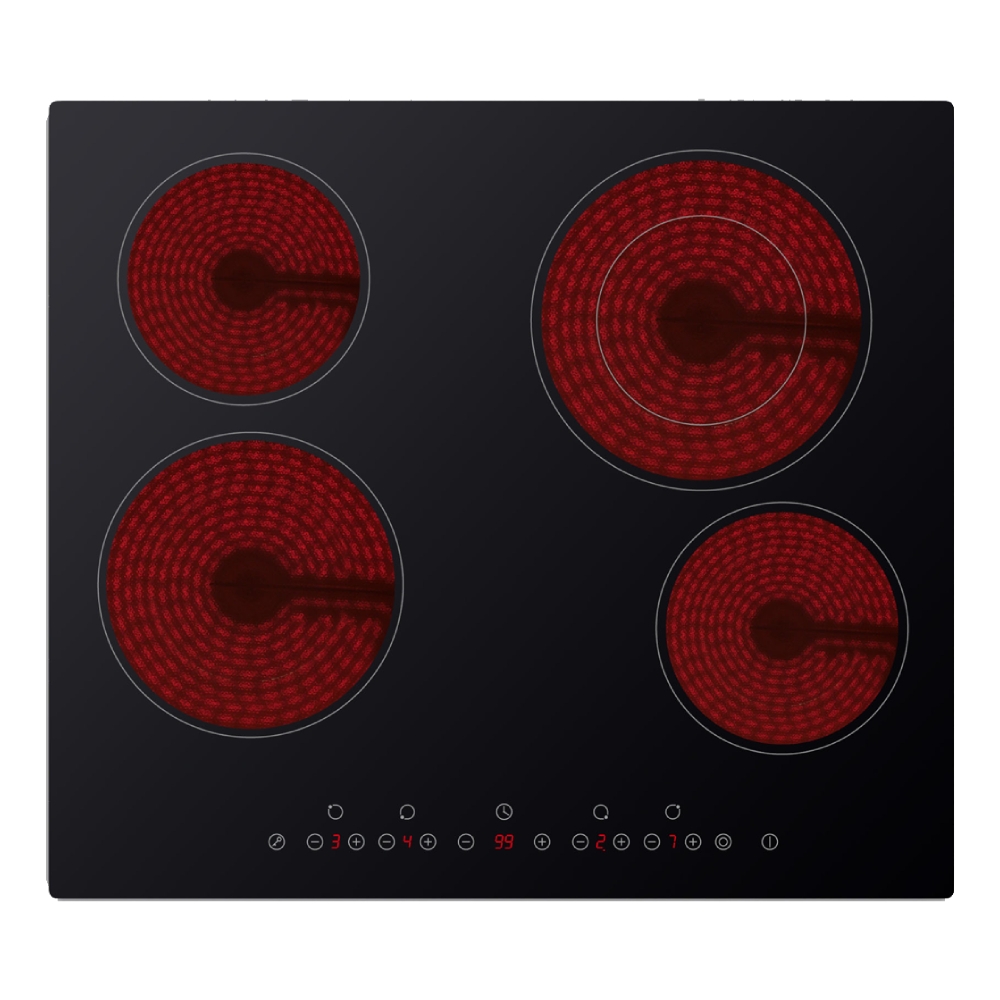 

Midea built in 4 burner ceramic hob - 60cm - black