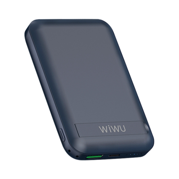 

Wiwu snap cube 10000mah mini magnetic wireless power bank - blue