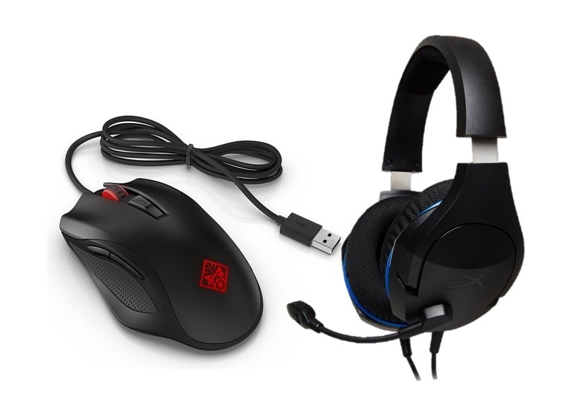 

Omen by hp 600 gaming mouse + kingston hyperx cloud stinger core headset