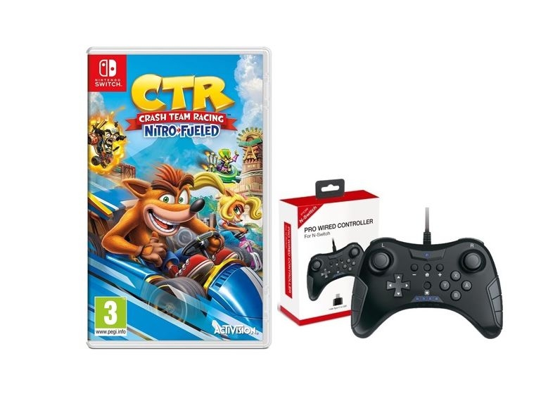 

Crash team racing nitro-fueled + dobe nintendo switch pro-wired controller