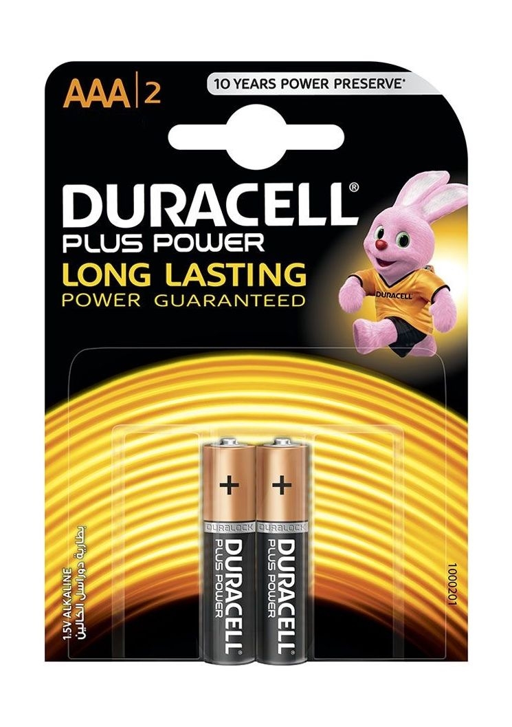 

Duracell aaa plus power battery - 2 batteries