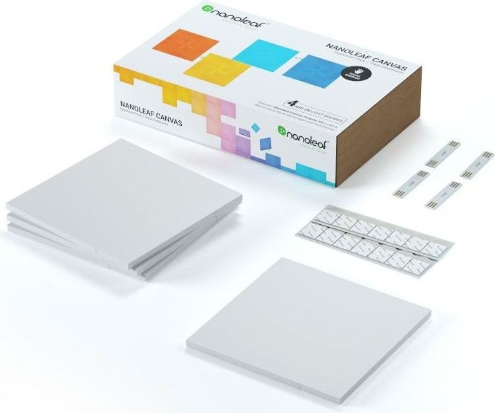 

Nanoleaf 4-packs canvas expansion square panels smarter kit, nl29-0001sw-4pk - white