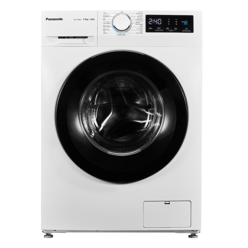 Buy Panasonic front load washing machine 7kg 1200 rpm (na-127mg2wsa) in Saudi Arabia